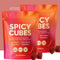 Share Spicy Cubes Hot Peach Gummies With Chili Pepper, Maca Root And Muira Puama Gummy